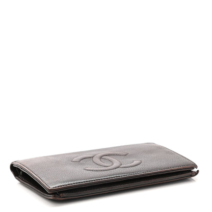 Chanel Caviar Timeless CC Yen Wallet Brown 4 of 12
