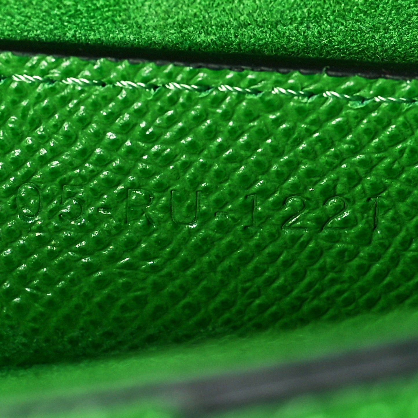 Grained Calfskin Saddle Bag Green