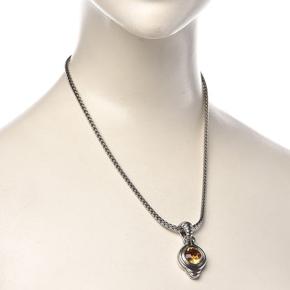 John Hardy Sterling Silver Citrine Drop Pendant Necklace 2 of 7
