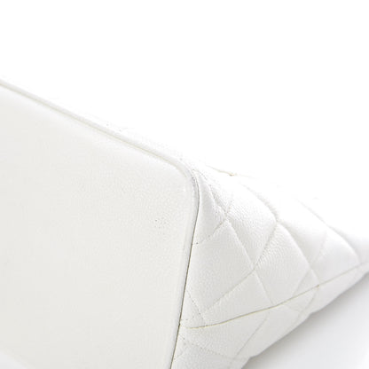 Chanel Caviar Quilted Medallion Tote White 14 of 19