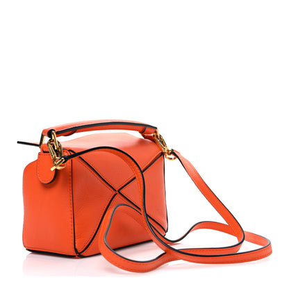 Loewe Calfskin Mini Puzzle Bag Orange 3 of 12