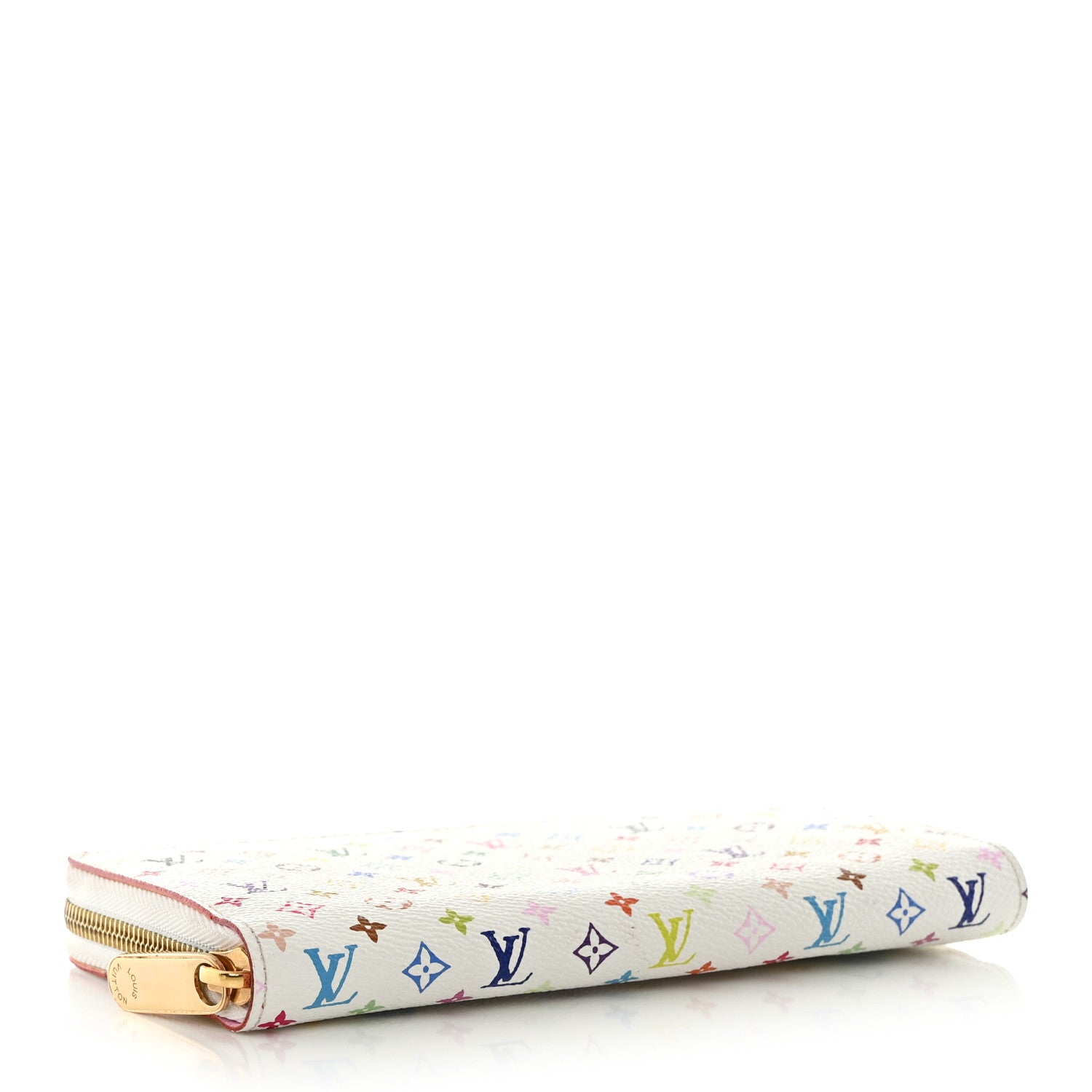 Louis Vuitton Monogram Multicolor Zippy Wallet White Litchi 4 of 7