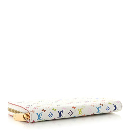 Louis Vuitton Monogram Multicolor Zippy Wallet White Litchi 4 of 7