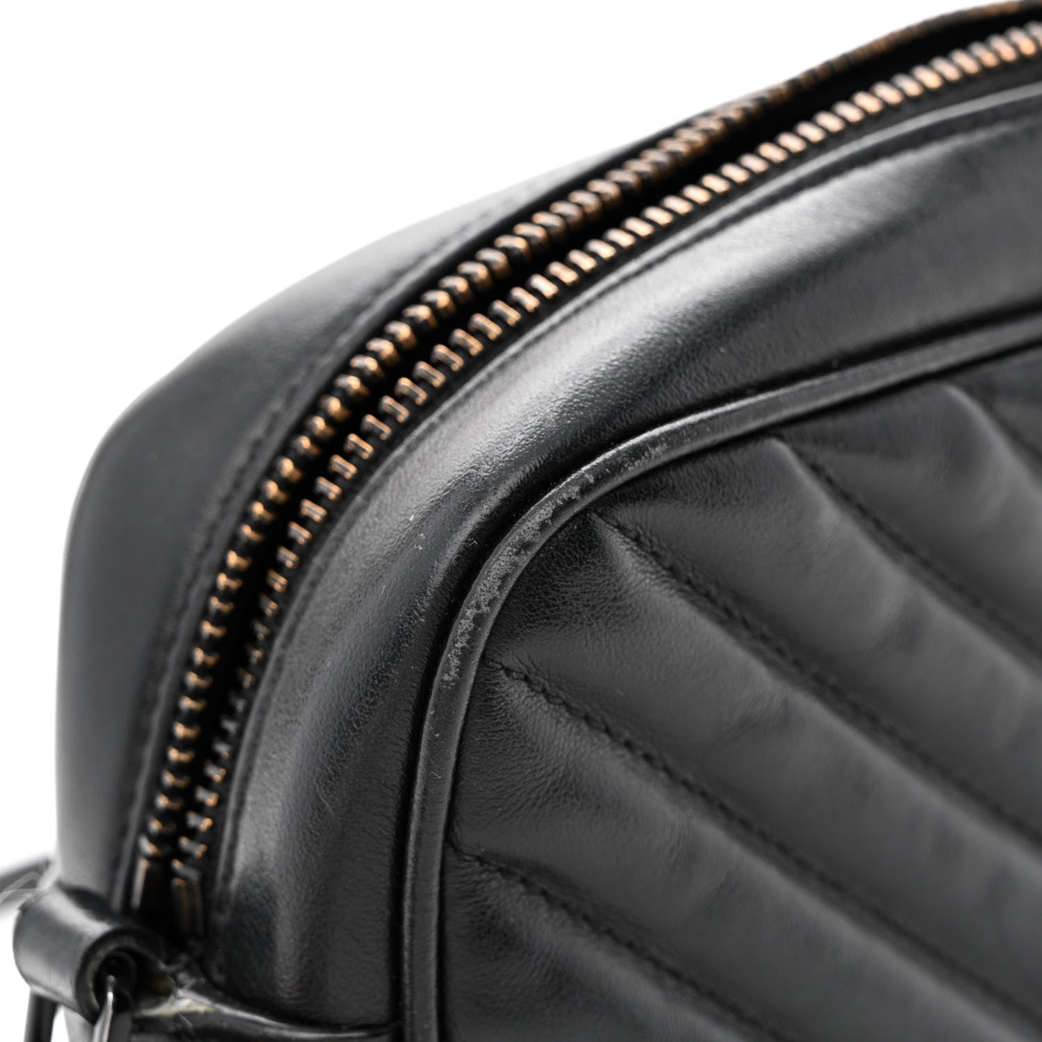 Saint Laurent Calfskin Matelasse Monogram Monochrome Lou Camera Bag Black 14 of 18