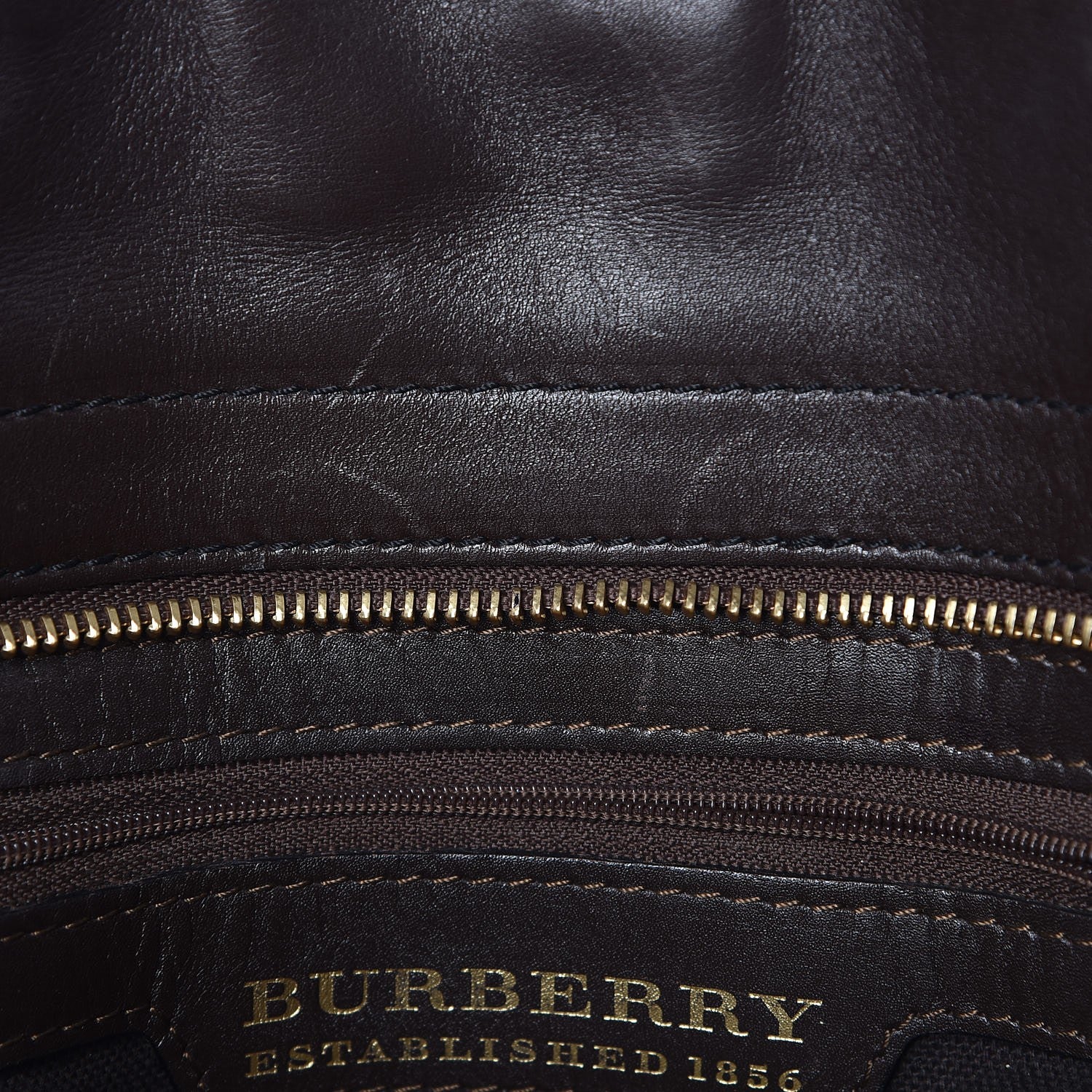 Burberry Haymarket Check Metal Stitch Lowry Dark Brown 9 of 24