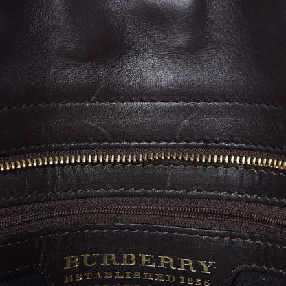 Burberry Haymarket Check Metal Stitch Lowry Dark Brown 9 of 24