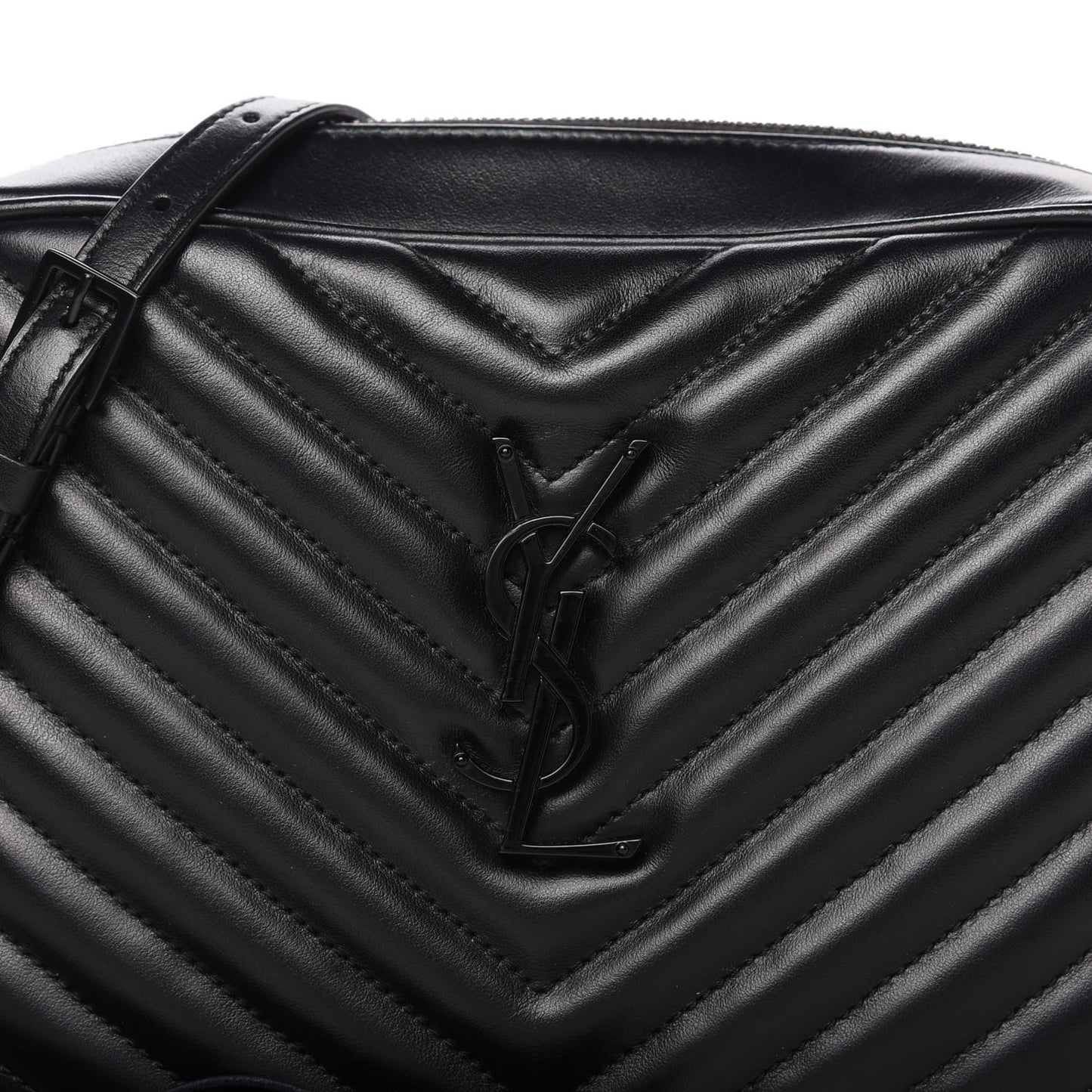 Calfskin Matelasse Monogram Lou Camera Bag Black