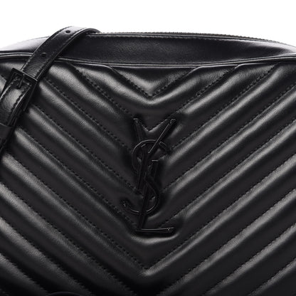 Saint Laurent Calfskin Matelasse Monogram Lou Camera Bag Black 10 of 11