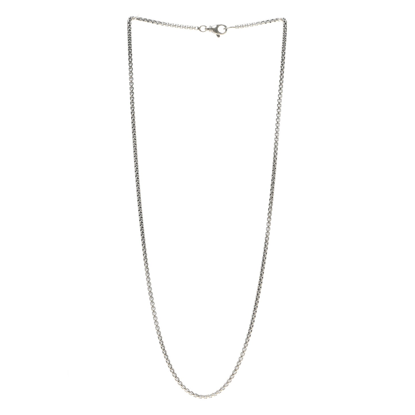 Sterling Silver 2.7mm Small Box Chain Necklace 22"