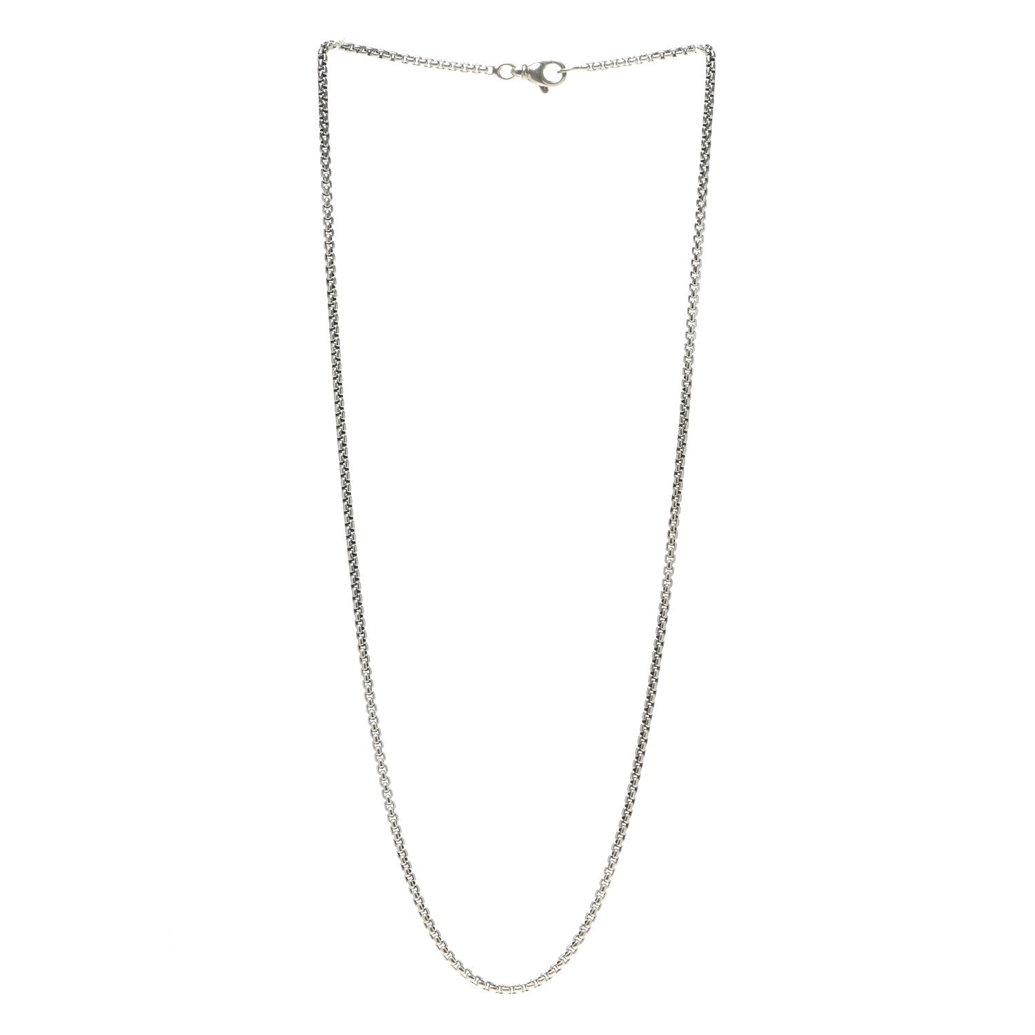 David Yurman Sterling Silver 2.7mm Small Box Chain Necklace 22" 3 of 4