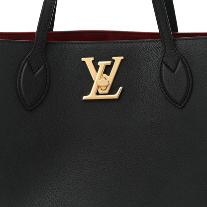 Louis Vuitton Grained Calfskin Lockme Shopper Black 8 of 10