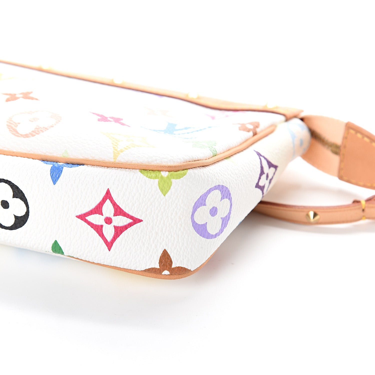 Louis Vuitton Monogram Multicolor Pochette Accessories White 7 of 7