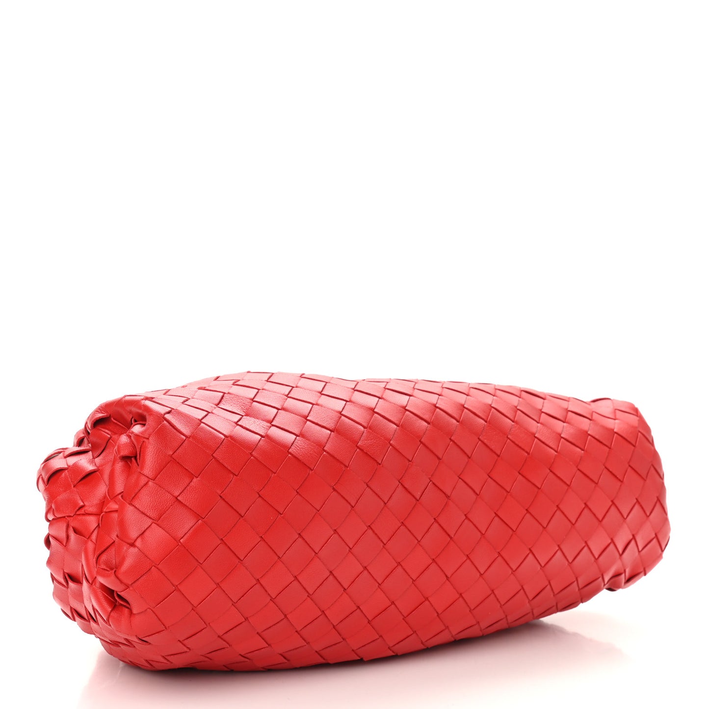 Nappa Maxi Intrecciato The Pouch Oversized Clutch Bright Red