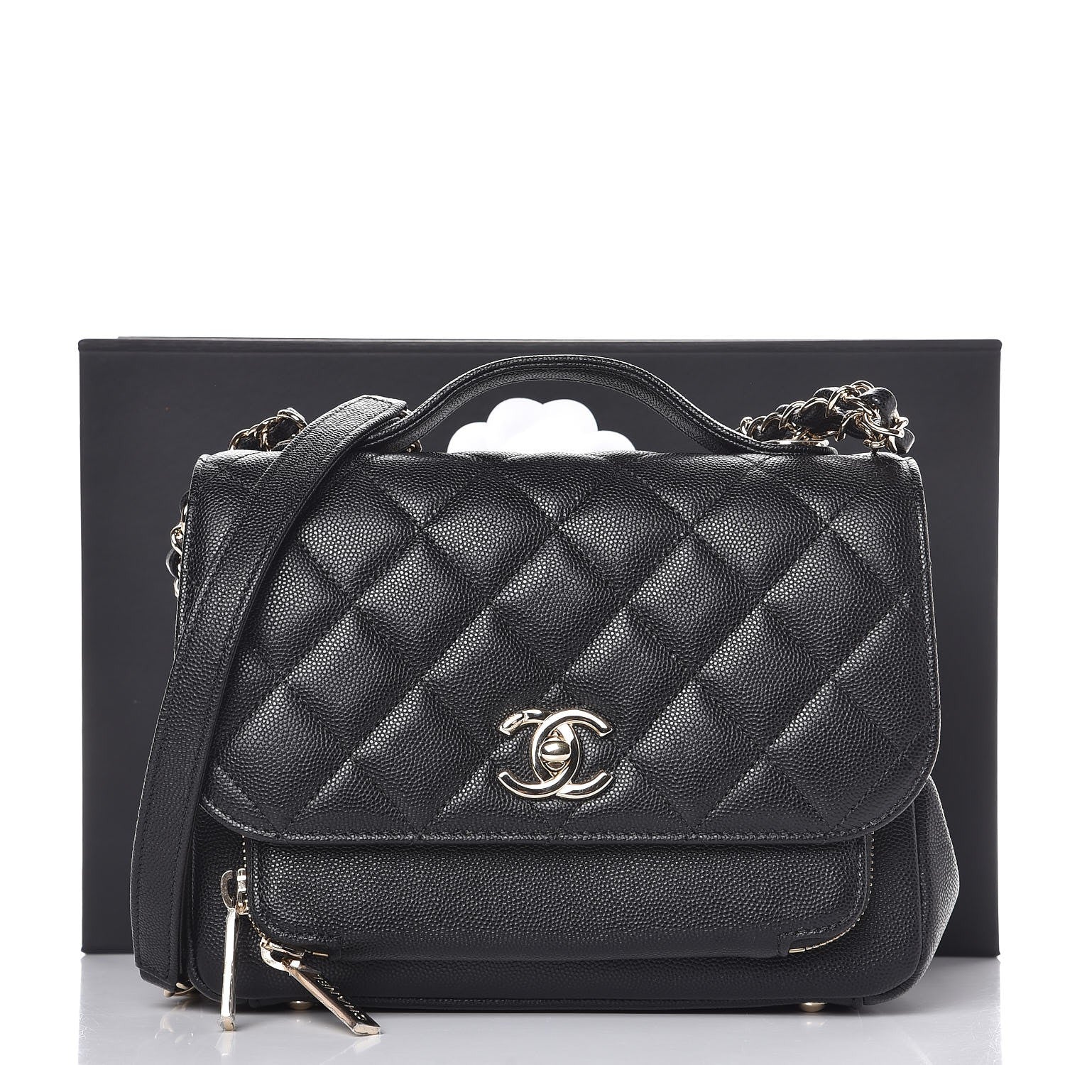 Chanel Caviar Quilted Medium Business Affinity Flap Black 8 of 8