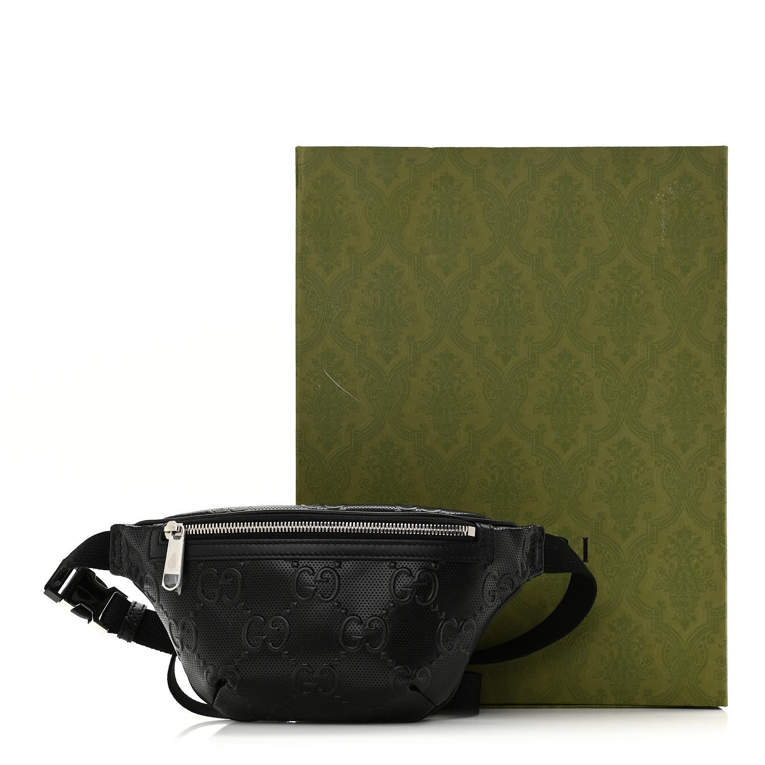 Gucci Calfskin GG Tennis Embossed Belt Bag Black 11 of 11