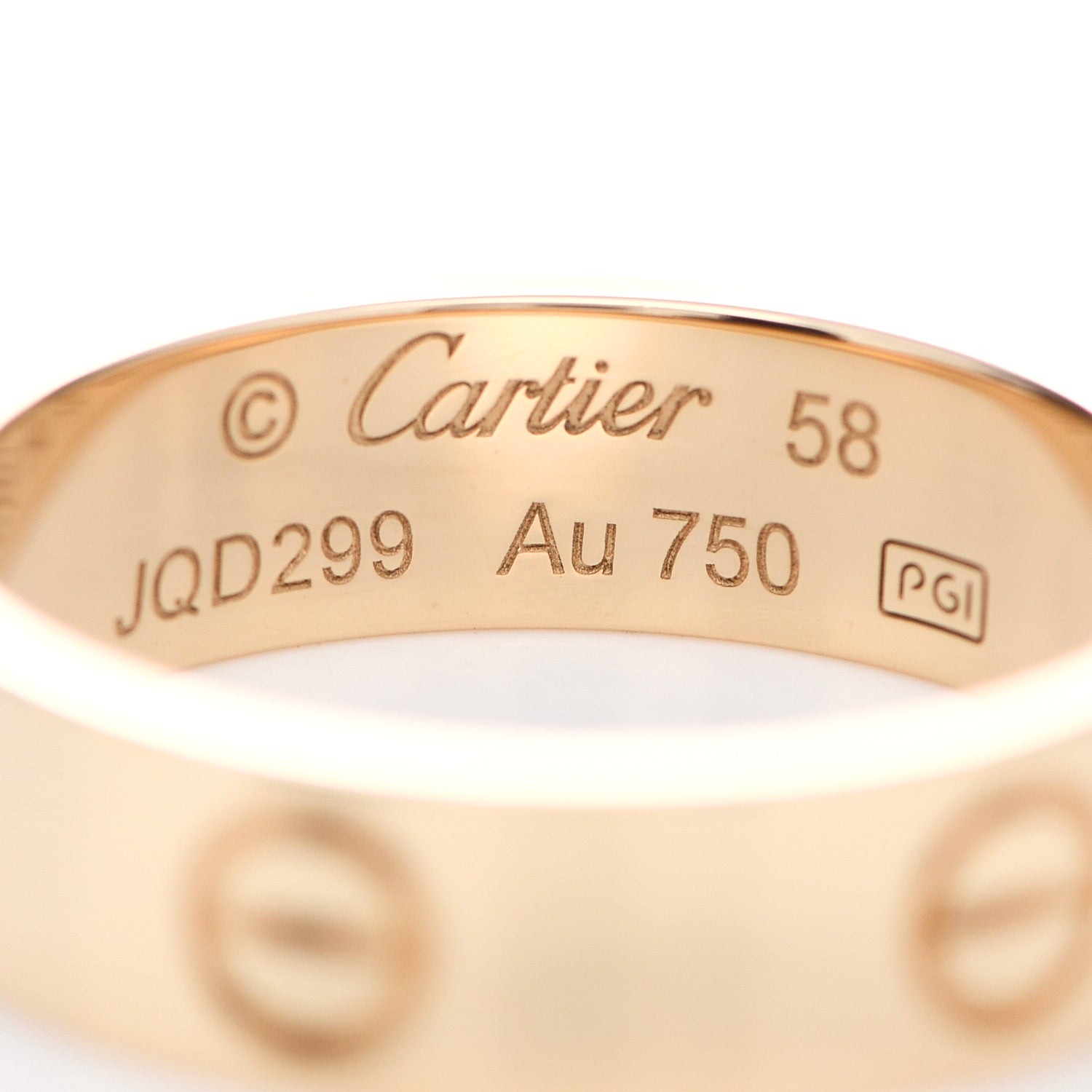 Cartier 18K Yellow Gold 5.5mm LOVE Ring 58 8.5 4 of 5