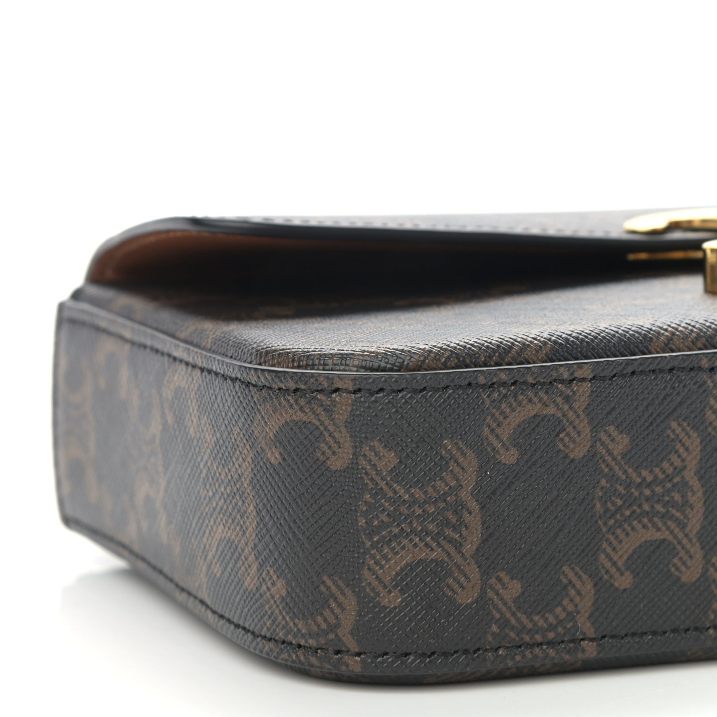 Triomphe Canvas Chain Shoulder Bag Tan