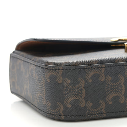 Celine Triomphe Canvas Chain Shoulder Bag Tan 9 of 11