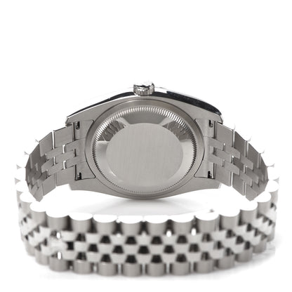 Rolex Stainless Steel 18K White Gold Diamond 36mm Oyster Perpetual Datejust Watch Silver 116234 3 of 5