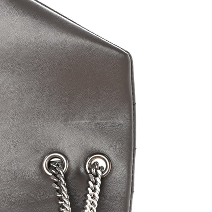 Saint Laurent Calfskin Y Quilted Monogram Small Loulou Chain Satchel Taupe 11 of 15