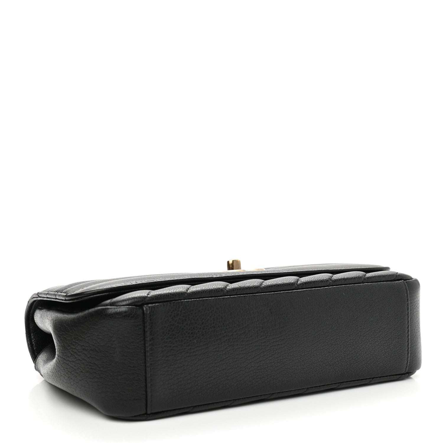Chanel Shiny Goatskin Diagonal Quilted Small Flap Black 4 of 11