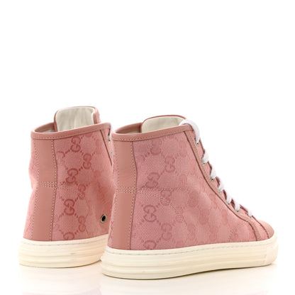 Gucci Monogram Womens High Top Sneakers 36.5 Pink Soft Pink 4 of 8