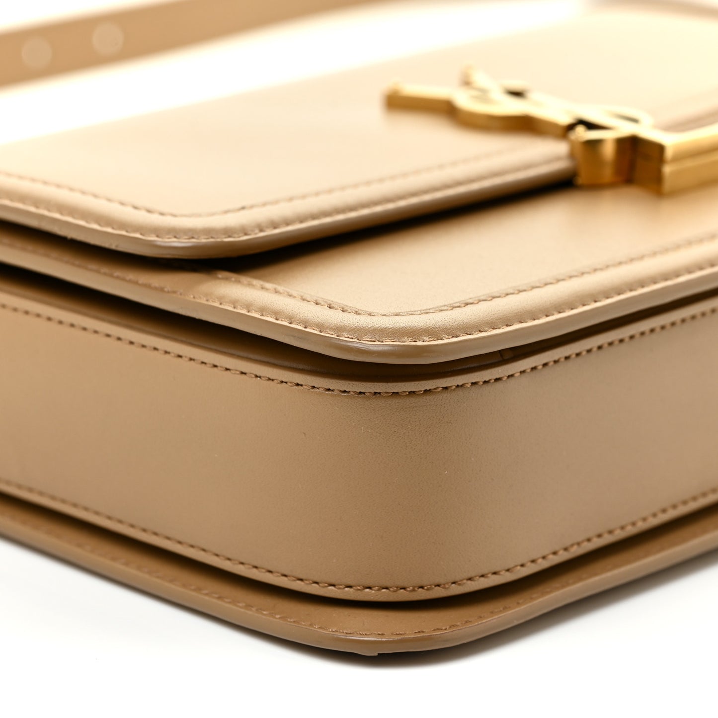 Box Calfskin Monogram Medium Solferino Satchel Natural Tan