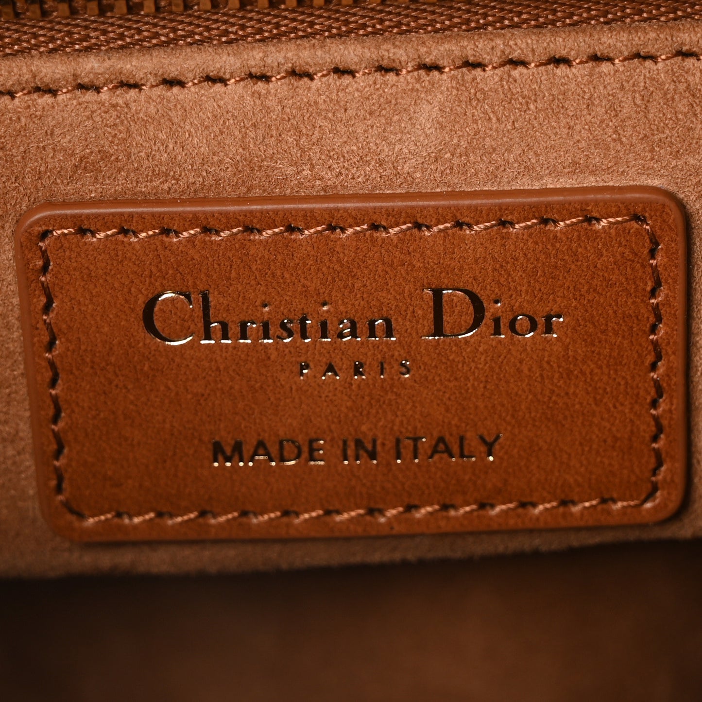 Calfskin 3D Butterfly Embellished Medium Lady Dior Brown