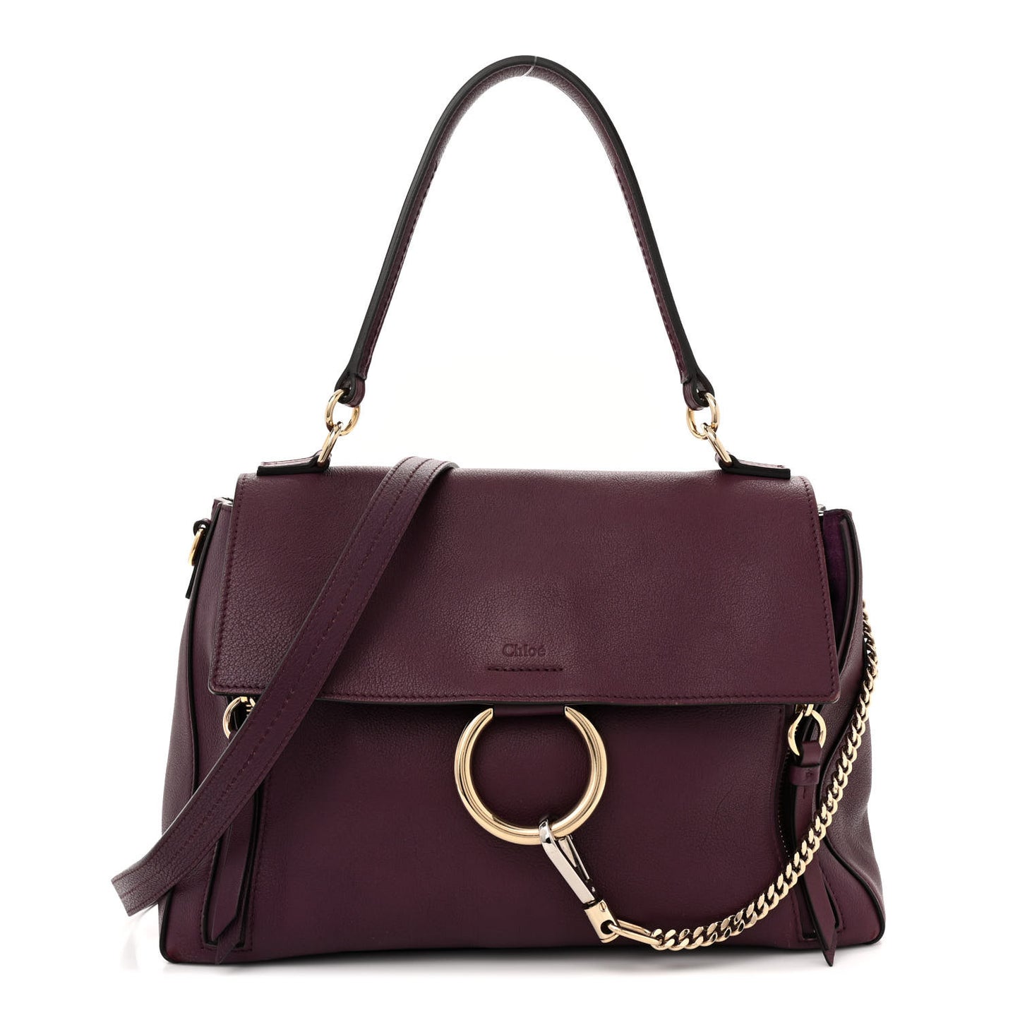 Calfskin Medium Faye Day Shoulder Bag Intense Violine