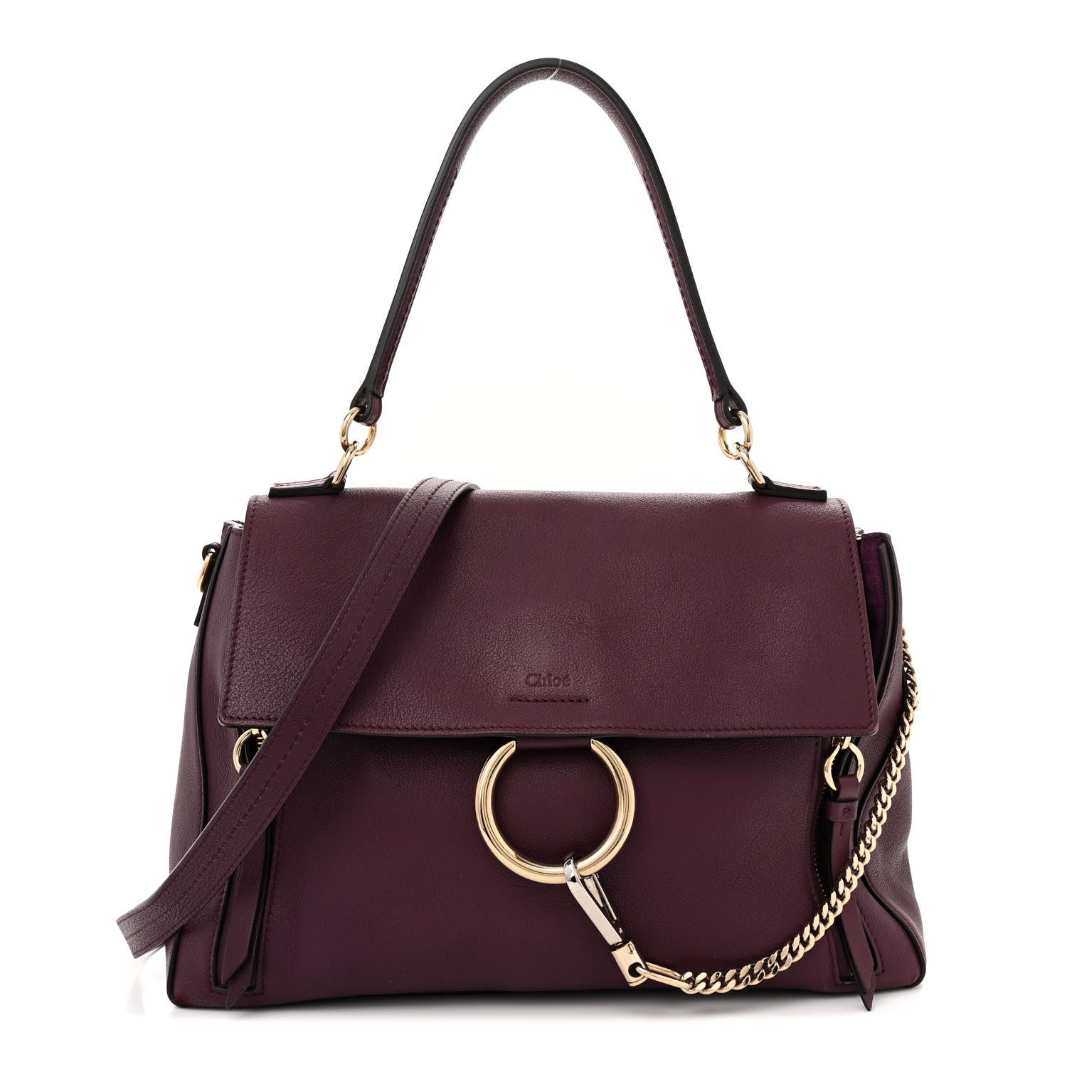Chloe Calfskin Medium Faye Day Shoulder Bag Intense Violine 1 of 17