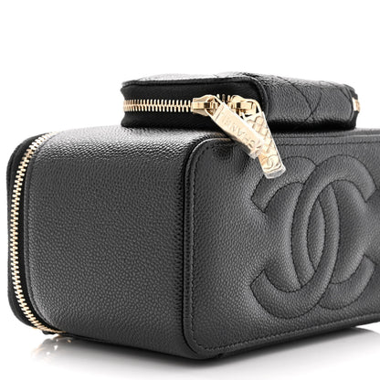 Chanel Caviar Quilted Top Handle Pocket Vanity Case Black 9 of 11