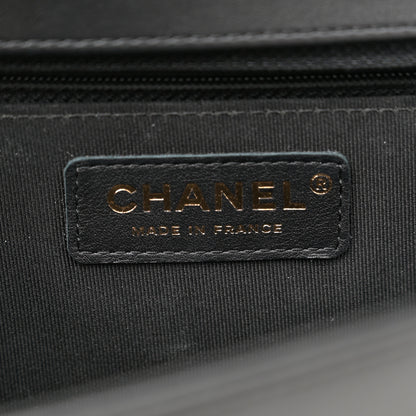Chanel Calfskin Chevron Quilted New Medium Boy Flap Black 5 of 10