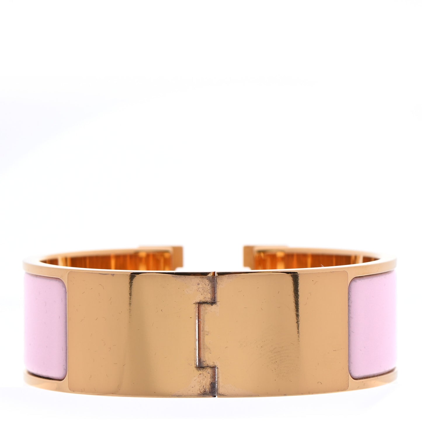 Enamel Wide Clic Clac H Bracelet PM Rose Dragee