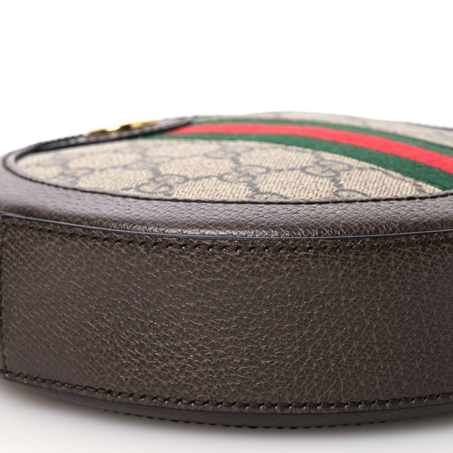 Gucci GG Supreme Monogram Web Mini Ophidia Round Shoulder Bag Brown 8 of 9