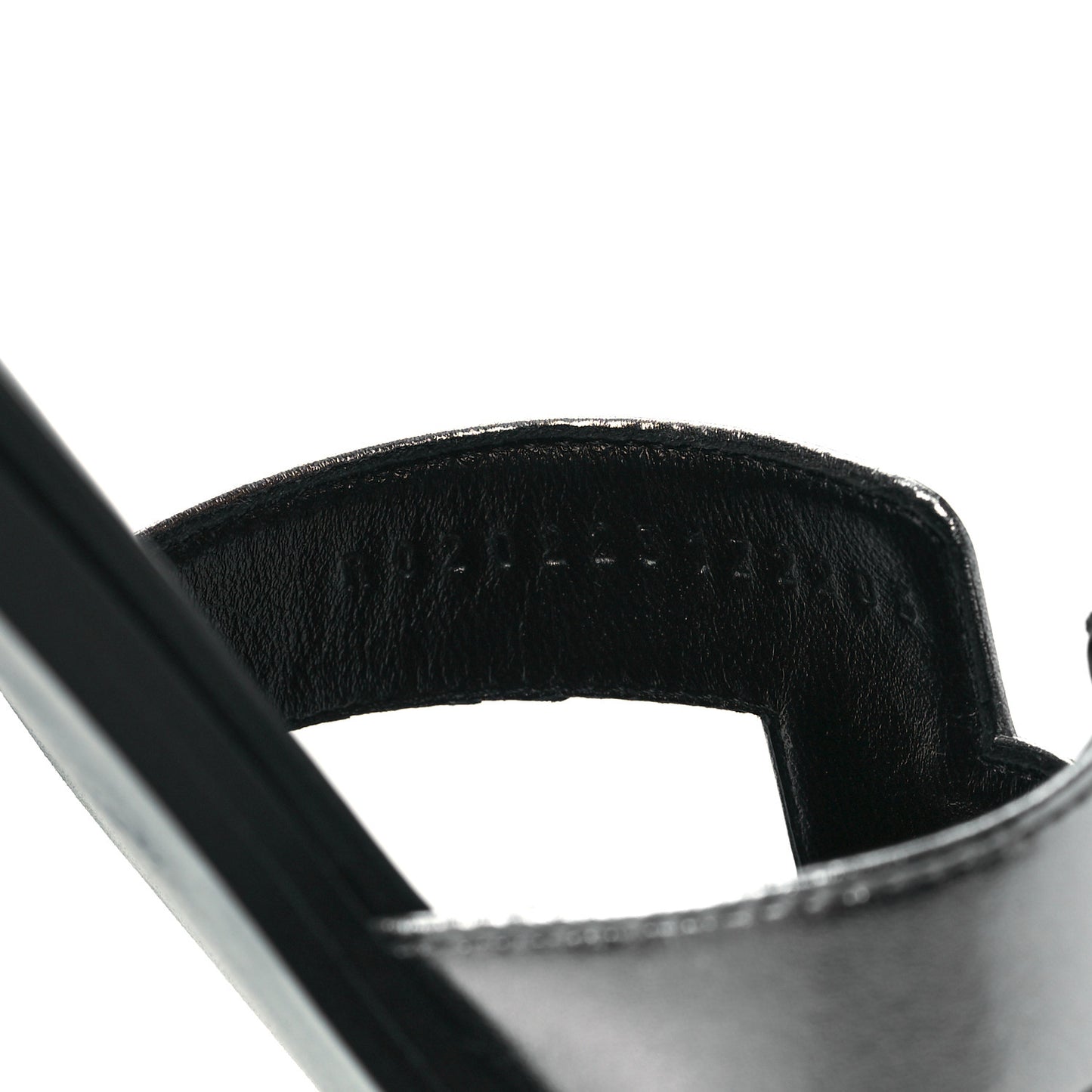 Metallic Nappa Oran Sandals 38 Gris Argente