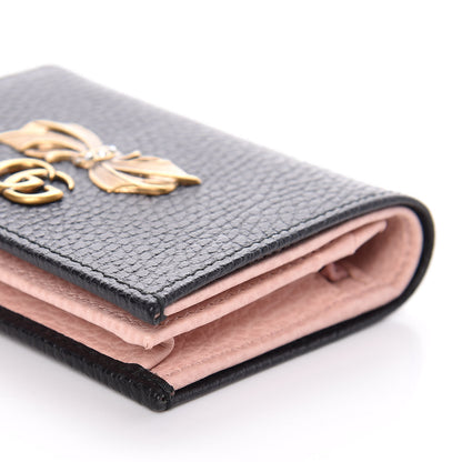 Gucci Calfskin GG Marmont Bow Card Case Black 9 of 9