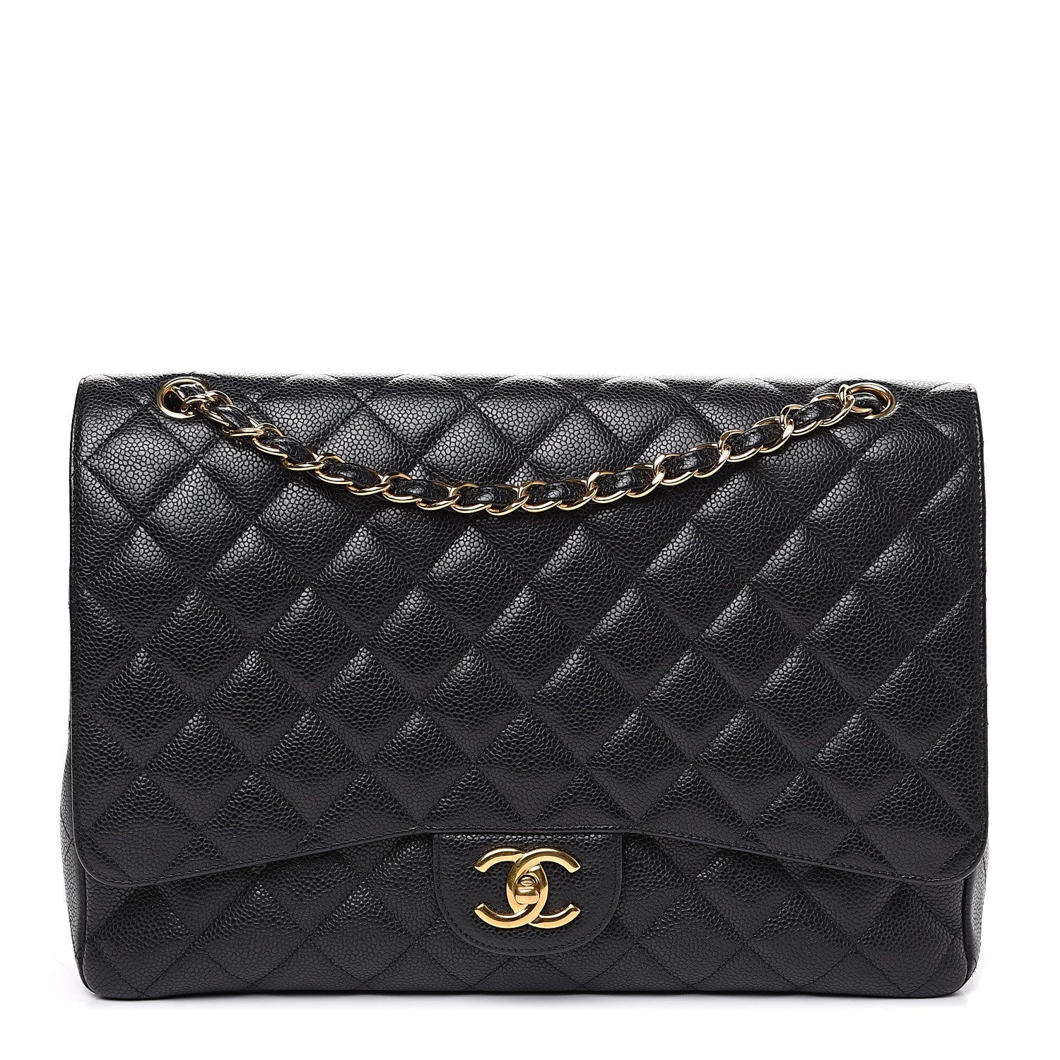 Chanel Caviar Quilted Maxi Double Flap Black 1 of 15