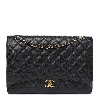 Chanel Caviar Quilted Maxi Double Flap Black 1 of 15
