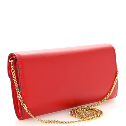 Alexander McQueen Calfskin Wallet on Chain Red 3 of 11