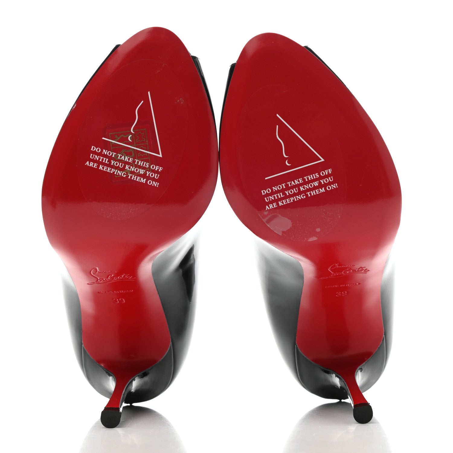 Christian Louboutin Patent Chick Up 100 Pumps 39 Black 5 of 9