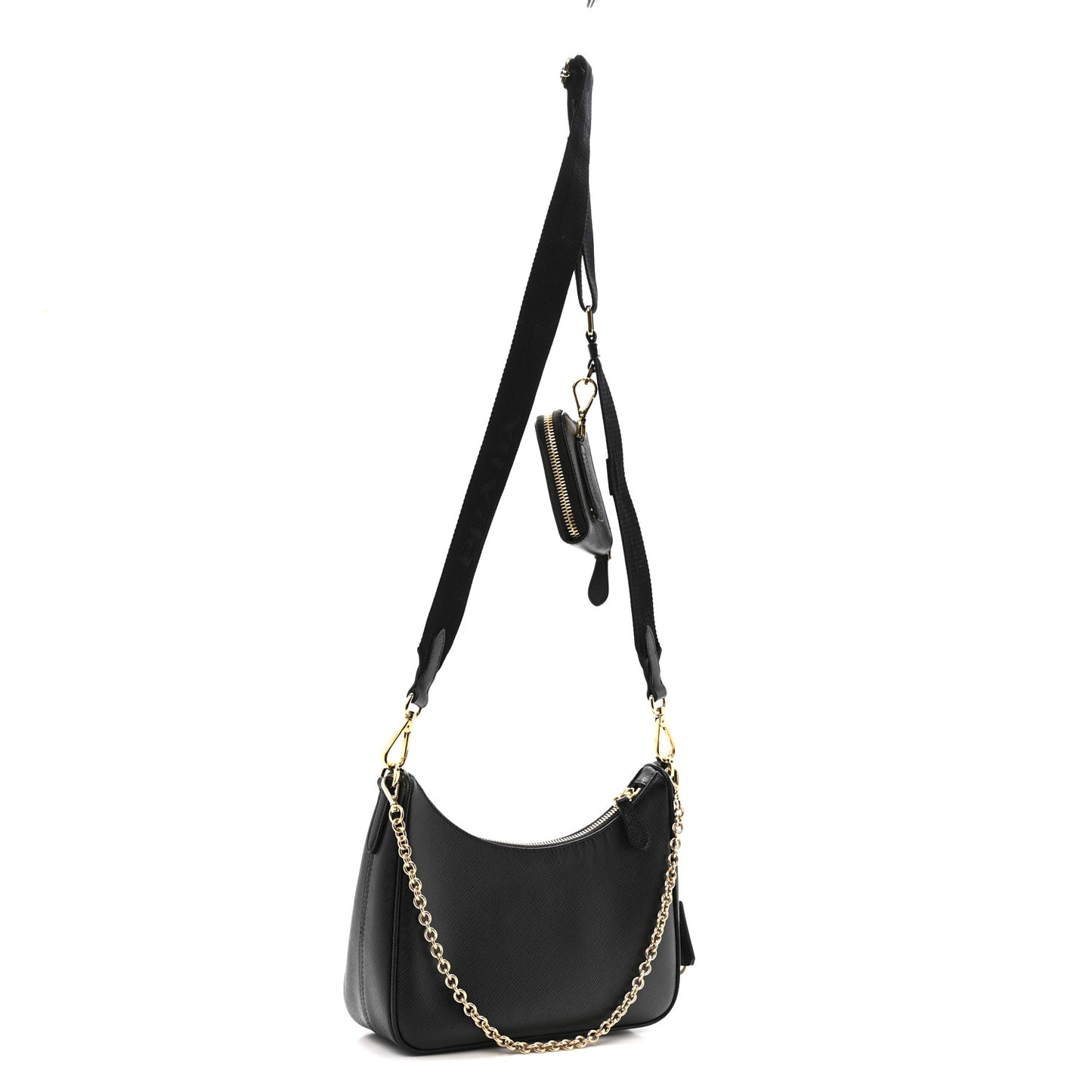 Saffiano Lux Re-Edition 2005 Shoulder Bag Black