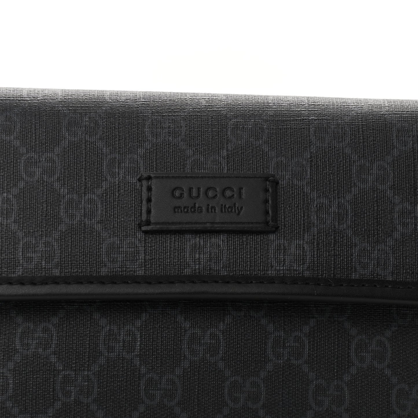 GG Supreme Monogram Web Slim Belt Bag Black Grey