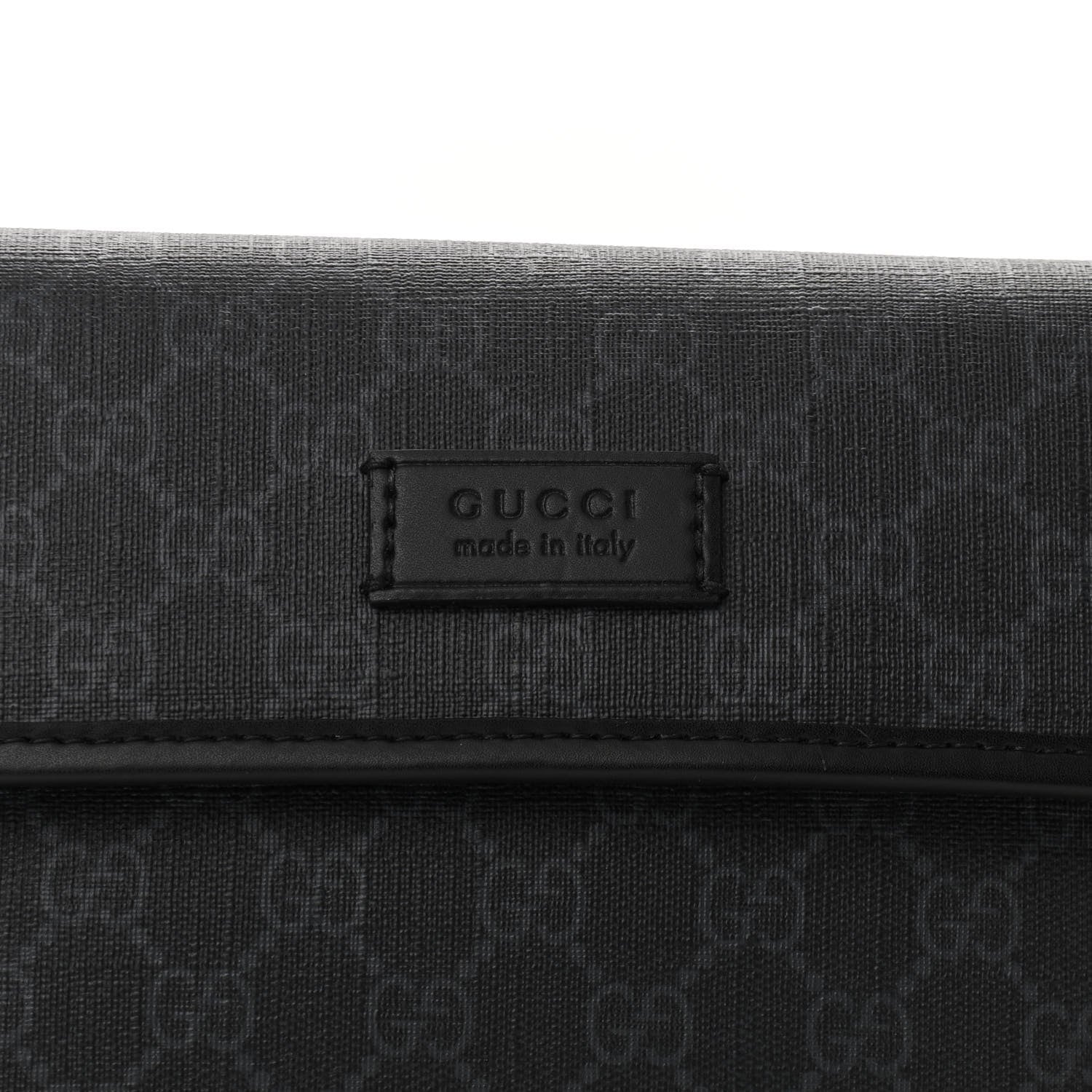 Gucci GG Supreme Monogram Web Slim Belt Bag Black Grey 9 of 11