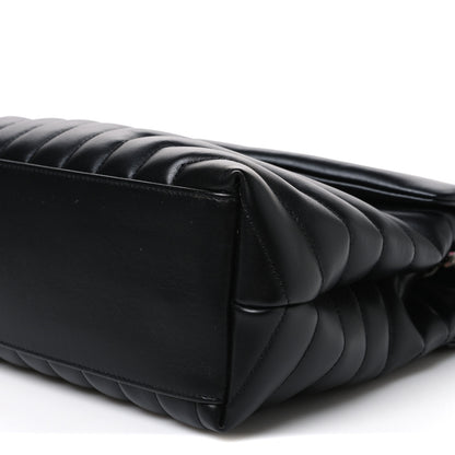 Saint Laurent Calfskin Y Quilted Monogram Medium Loulou Chain Satchel Black 10 of 10