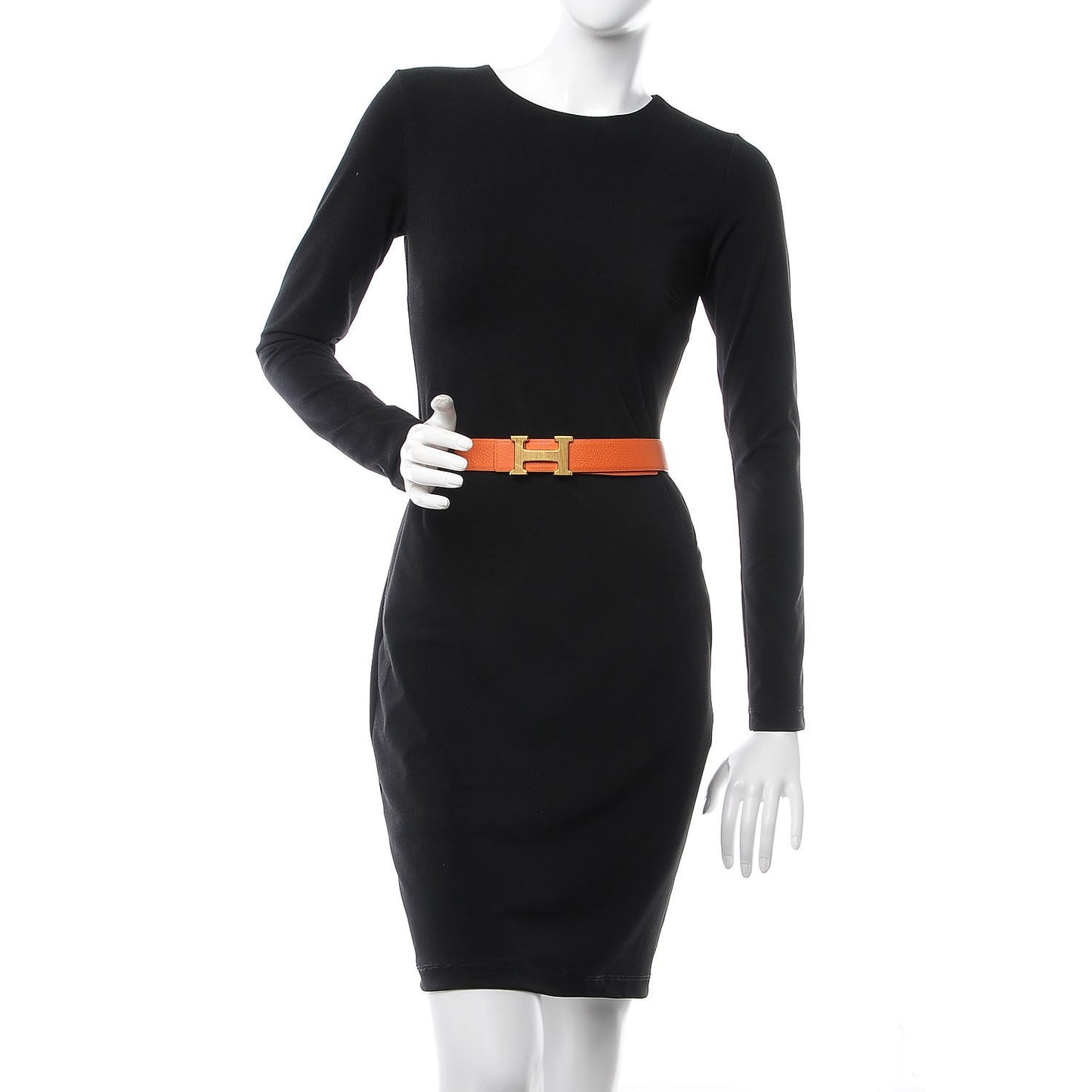 Box Togo 32mm Calandre H Belt 90 Chocolate Orange