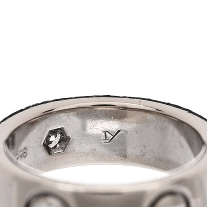 Cartier 18K White Gold 3 Diamond 5.5mm LOVE Ring 46 3.75 6 of 6