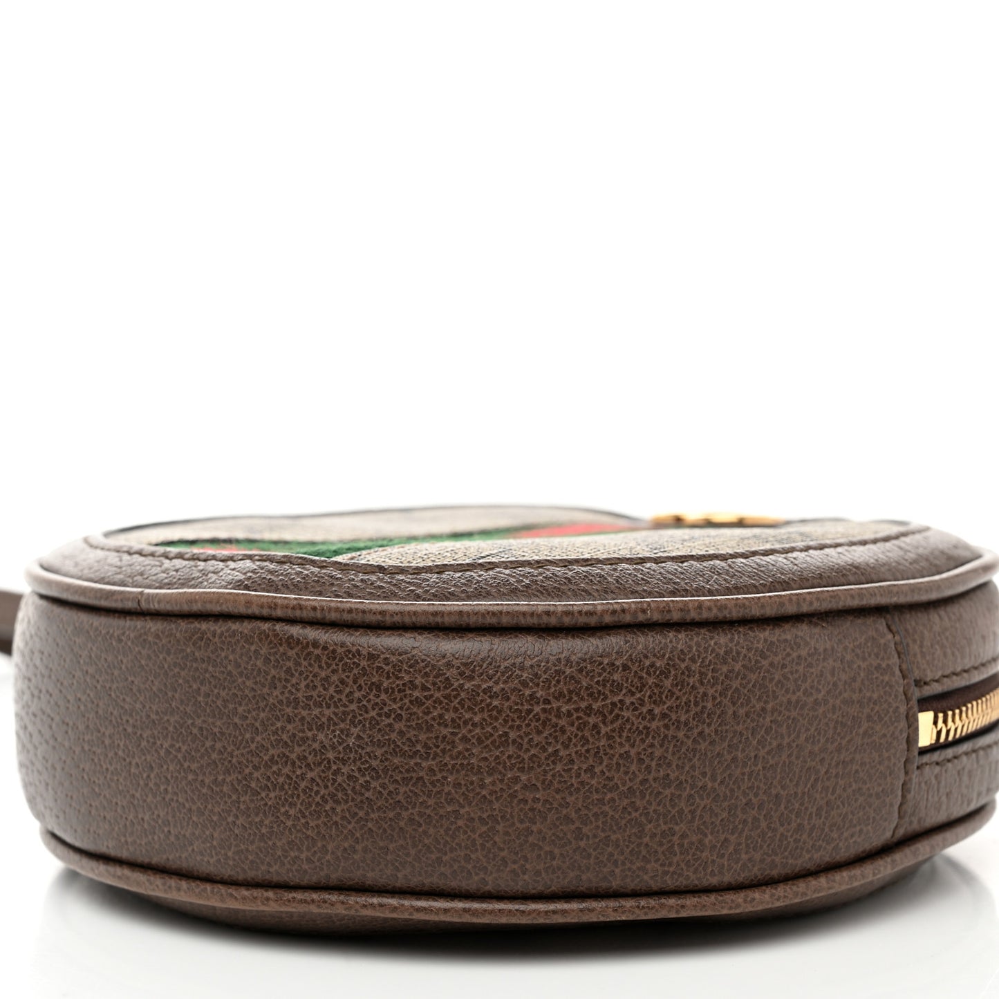 GG Supreme Monogram Web Ophidia Circle Wristlet Beige New Acero