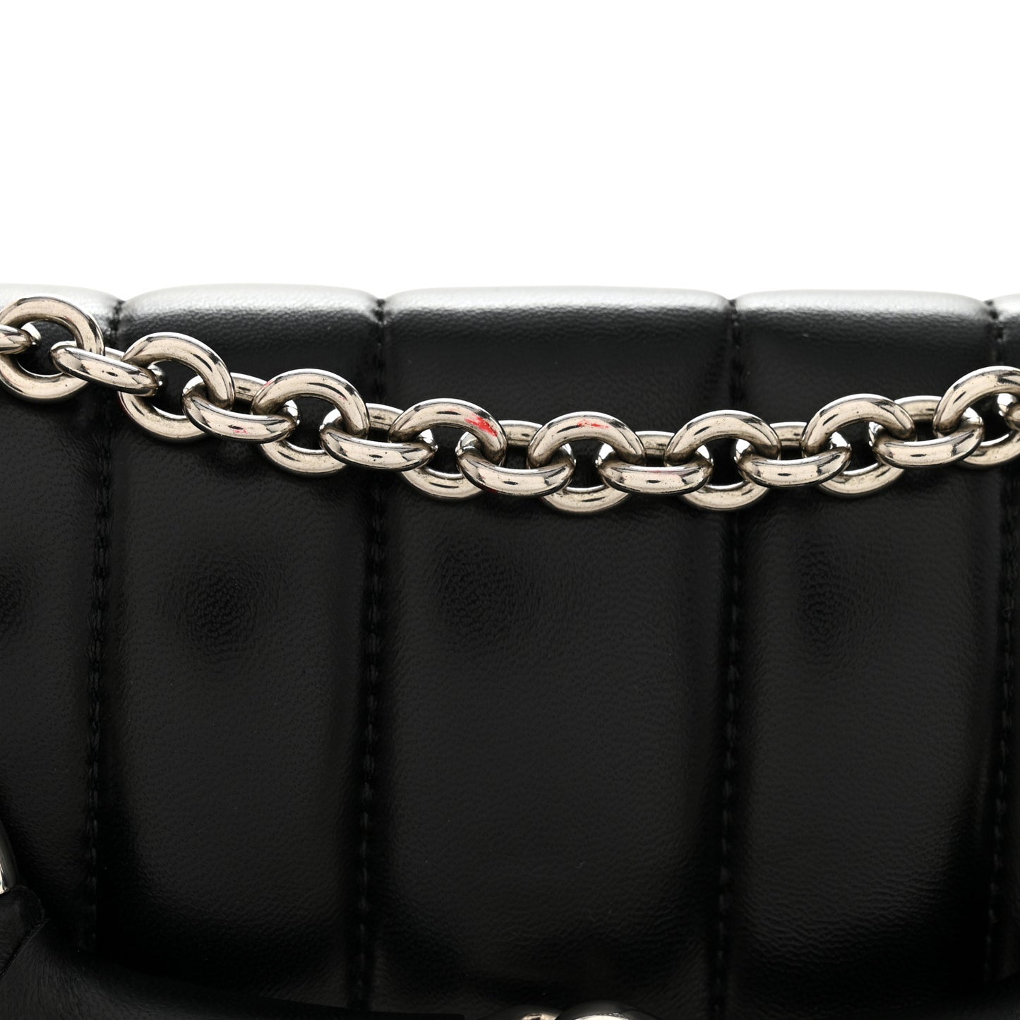 Nappa Vertical Matelasse Small Maxi Horsebit Chain Shoulder Bag Black