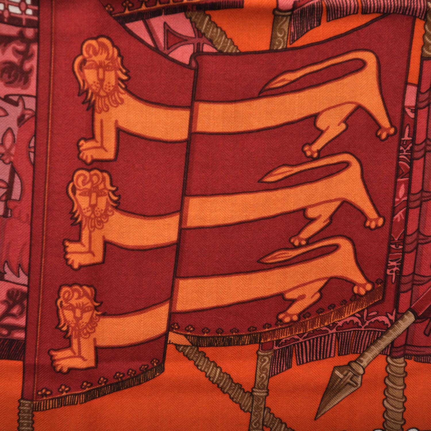 Hermes Cashmere Silk Etendards et Bannieres Shawl 140 7 of 11