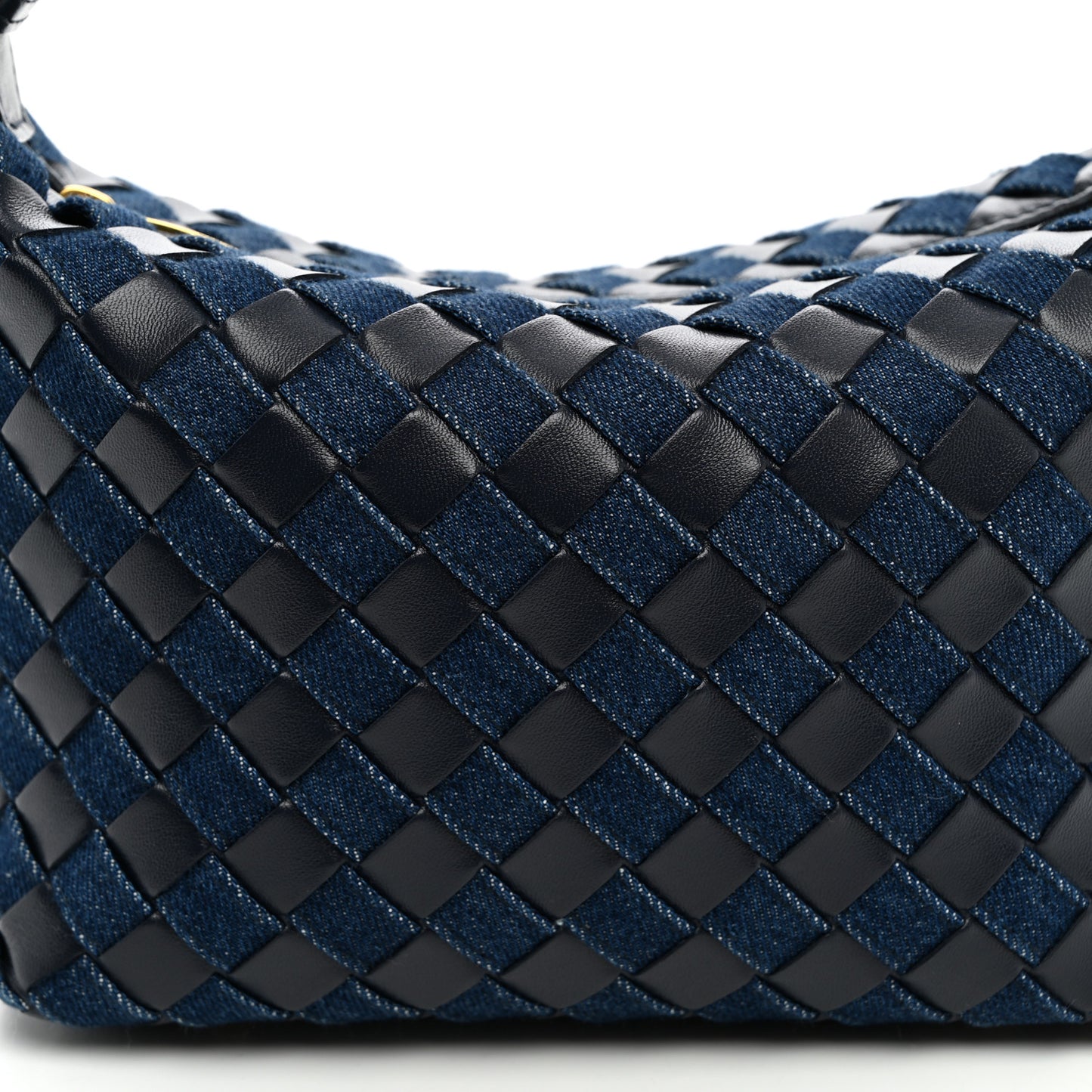 Nappa Denim Intrecciato Mini Wallace Abyss Indigo